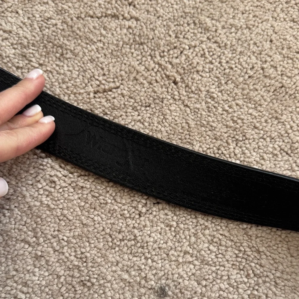 Men's Wrangler Black Leather Belt
